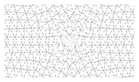 Abstract floral pattern with monochrome gray flower shapes on white simple .. Stock Illustration