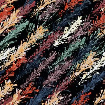Abstract floral pattern. Paint splatters art. Seamless vector pattern. Stock Illustration