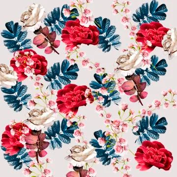 Abstract floral pattern Foto stock