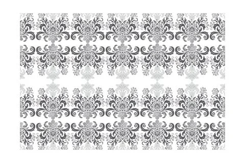 Abstract floral pattern seamless design featuring vintage ornaments Stock Illustration