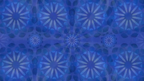Abstract Floral Pattern with Soft Blue Background Animation Stock Footage 279432591