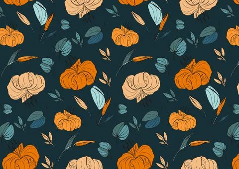 Abstract Floral Pattern Vector Background Stock Illustration