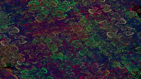 Abstract floral pattern with vivid hues creates a striking visual texture Stock Footage 311818476