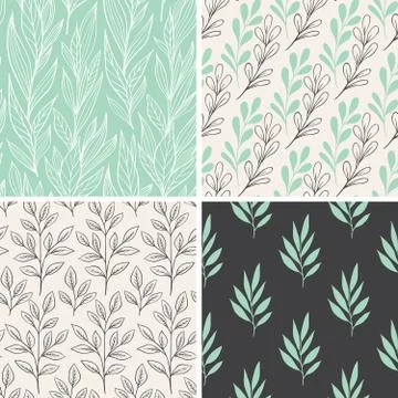 Abstract floral patterns Stock Illustration