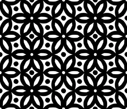 Abstract Floral Petal Seamless Pattern Stock Illustration