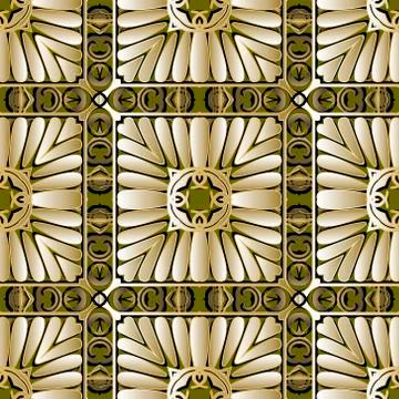 Abstract floral plaid seamless pattern. Tartan ornamental vector background.  イラスト素材