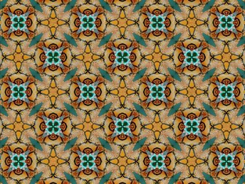 Abstract Floral Rosette Pattern from Python Snake Skin Stock Illustration