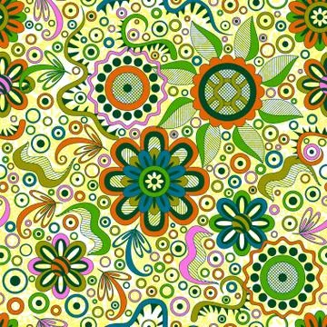 Abstract Floral Seamless Background Stock-Illustration