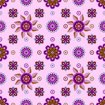Abstract Floral Seamless Background Stock Illustration