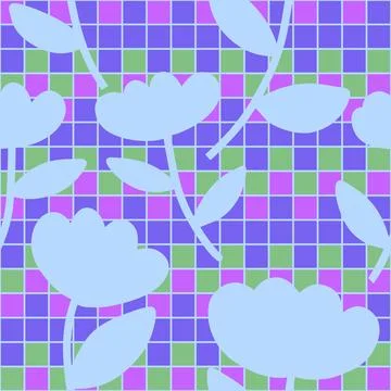 Abstract floral seamless flowers pattern for wrapping paper and fabrics and.. Illustrazione stock