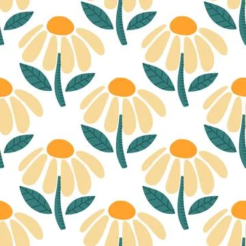 Abstract floral seamless flowers pattern for wrapping paper and fabrics and.. イラスト素材