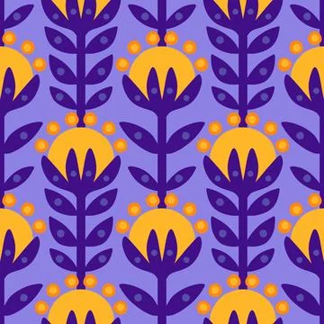 Abstract floral seamless flowers pattern for wrapping paper and fabrics and.. イラスト素材