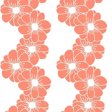Abstract floral seamless flowers pattern for wrapping paper and fabrics and.. イラスト素材