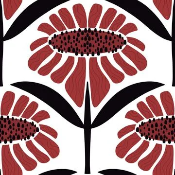 Abstract floral seamless flowers pattern for wrapping paper and fabrics and.. Illustrazione stock