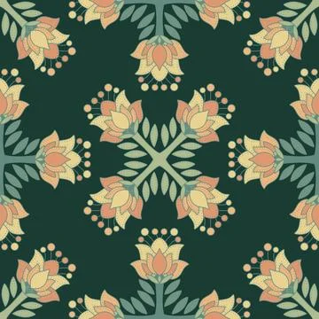 Abstract floral seamless flowers pattern for wrapping paper and fabrics and.. イラスト素材