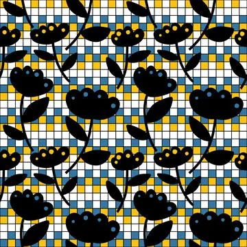 Abstract floral seamless flowers pattern for wrapping paper and fabrics and.. Illustrazione stock