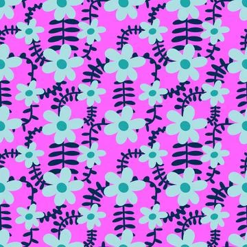 Abstract floral seamless flowers pattern for wrapping paper and fabrics and.. Illustrazione stock