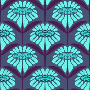 Abstract floral seamless flowers pattern for wrapping paper and fabrics and.. Stockillustratie