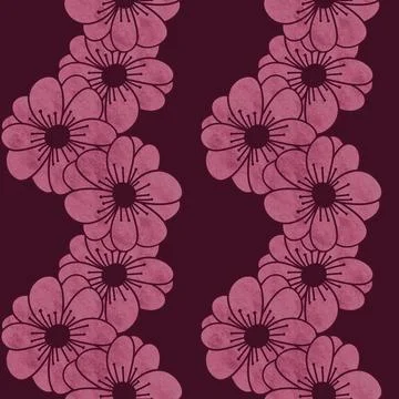 Abstract floral seamless flowers pattern for wrapping paper and fabrics and.. Illustrazione stock