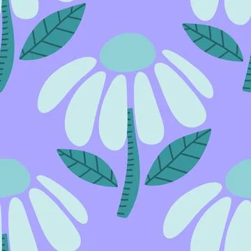 Abstract floral seamless flowers pattern for wrapping paper and fabrics and.. Illustrazione stock