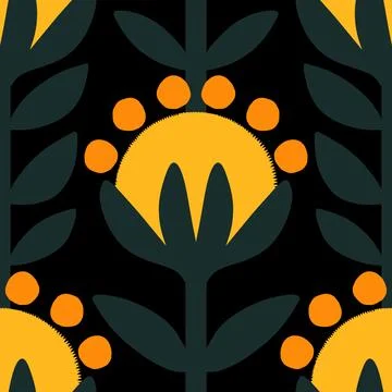 Abstract floral seamless flowers pattern for wrapping paper and fabrics and.. Illustrazione stock