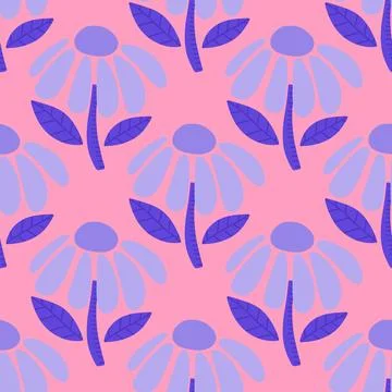 Abstract floral seamless flowers pattern for wrapping paper and fabrics and.. イラスト素材
