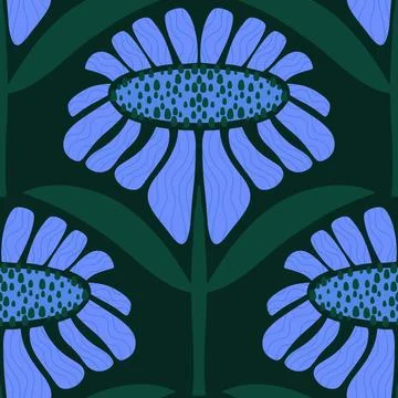 Abstract floral seamless flowers pattern for wrapping paper and fabrics and.. イラスト素材