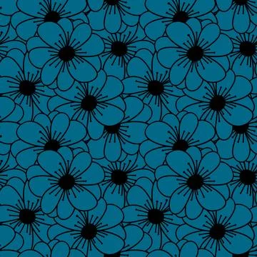 Abstract floral seamless flowers pattern for wrapping paper and fabrics and.. イラスト素材