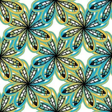 Abstract floral seamless flowers pattern for wrapping paper and fabrics and.. イラスト素材