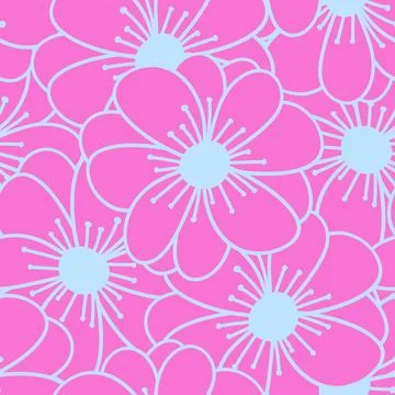 Abstract floral seamless flowers pattern for wrapping paper and fabrics and.. Stockillustratie