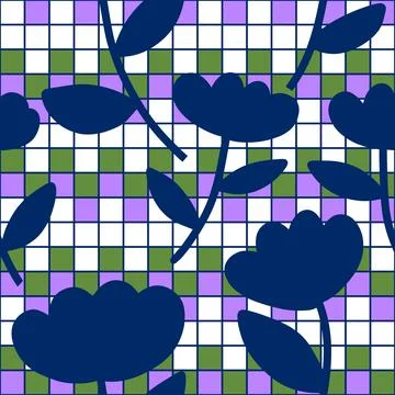 Abstract floral seamless flowers pattern for wrapping paper and fabrics and.. イラスト素材