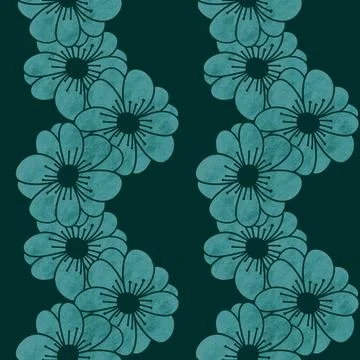 Abstract floral seamless flowers pattern for wrapping paper and fabrics and.. Illustrazione stock