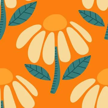 Abstract floral seamless flowers pattern for wrapping paper and fabrics and.. イラスト素材