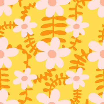 Abstract floral seamless flowers pattern for wrapping paper and fabrics and.. イラスト素材