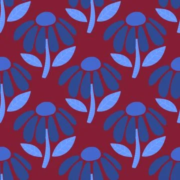 Abstract floral seamless flowers pattern for wrapping paper and fabrics and.. Stock Illustration