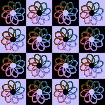 Abstract floral seamless flowers pattern for wrapping paper and fabrics and.. Illustrazione stock