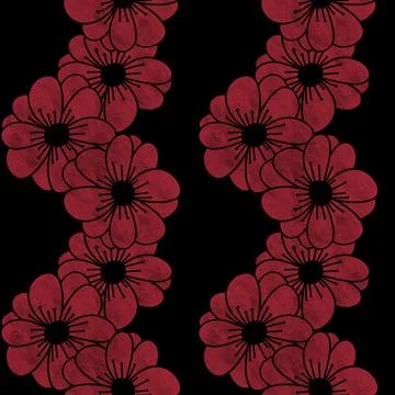 Abstract floral seamless flowers pattern for wrapping paper and fabrics and.. Stock Illustration