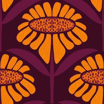 Abstract floral seamless flowers pattern for wrapping paper and fabrics and.. イラスト素材