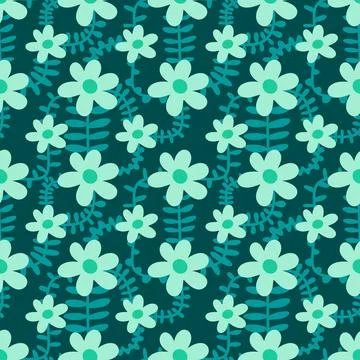 Abstract floral seamless flowers pattern for wrapping paper and fabrics and.. Illustrazione stock