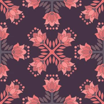 Abstract floral seamless flowers pattern for wrapping paper and fabrics and.. Stock Illustration