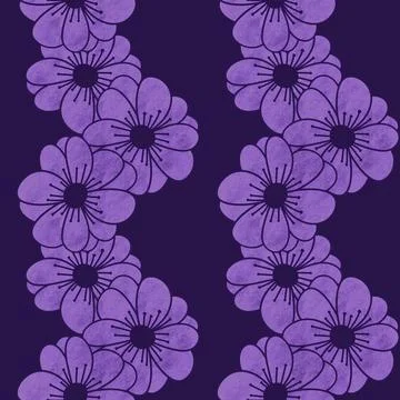 Abstract floral seamless flowers pattern for wrapping paper and fabrics and.. Stock Illustration