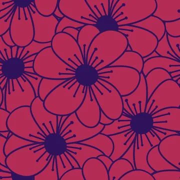 Abstract floral seamless flowers pattern for wrapping paper and fabrics and.. Illustrazione stock