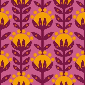 Abstract floral seamless flowers pattern for wrapping paper and fabrics and.. Illustrazione stock