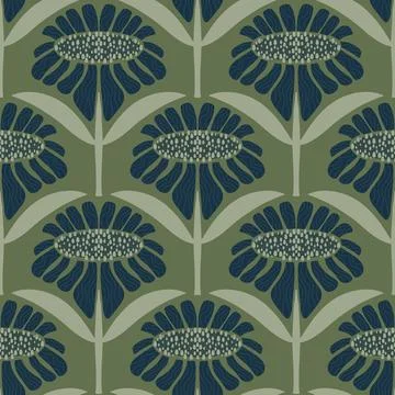 Abstract floral seamless flowers pattern for wrapping paper and fabrics and.. Stock Illustration