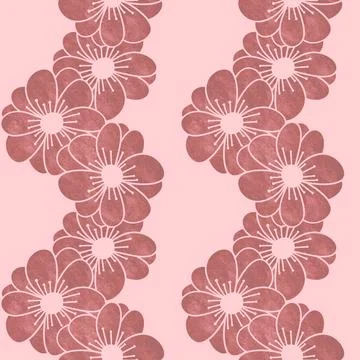Abstract floral seamless flowers pattern for wrapping paper and fabrics and.. Illustrazione stock