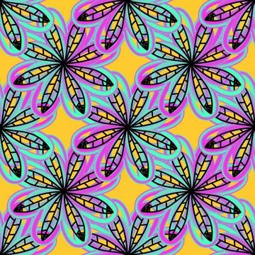 Abstract floral seamless flowers pattern for wrapping paper and fabrics and.. Stock Illustration