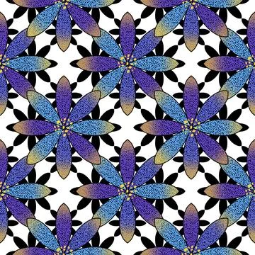 Abstract floral seamless flowers pattern for wrapping paper and fabrics and.. Stock Illustration