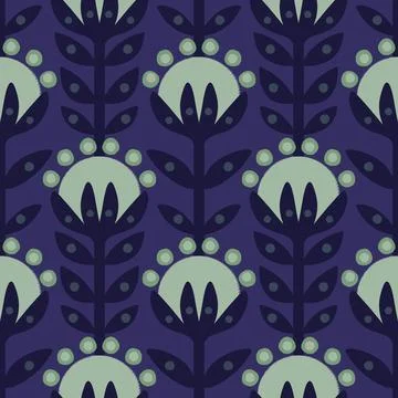 Abstract floral seamless flowers pattern for wrapping paper and fabrics and.. Stock Illustration