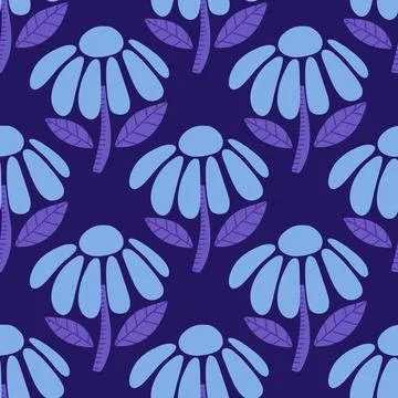 Abstract floral seamless flowers pattern for wrapping paper and fabrics and.. Stock Illustration