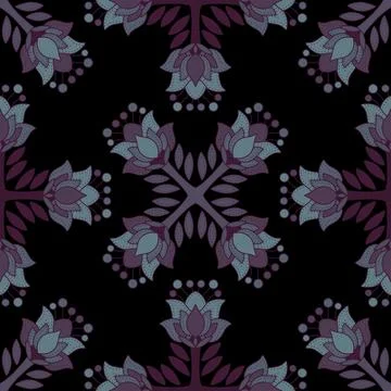 Abstract floral seamless flowers pattern for wrapping paper and fabrics and.. Illustrazione stock